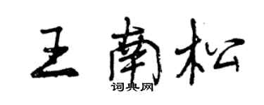 曾慶福王南松行書個性簽名怎么寫