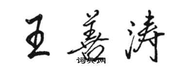 駱恆光王善濤行書個性簽名怎么寫