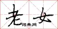 段相林老女行書怎么寫