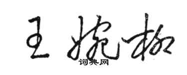 駱恆光王婉柳草書個性簽名怎么寫