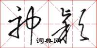 駱恆光神穎草書怎么寫