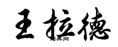 胡問遂王拉德行書個性簽名怎么寫