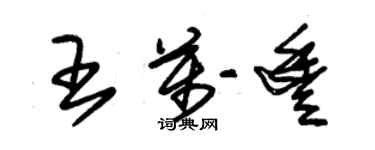 朱錫榮王萬豐草書個性簽名怎么寫