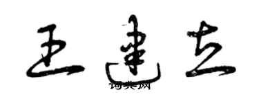 曾慶福王建立草書個性簽名怎么寫