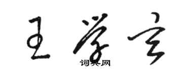 駱恆光王學玄草書個性簽名怎么寫