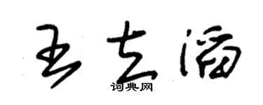 朱錫榮王立滔草書個性簽名怎么寫
