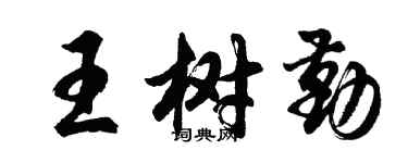 胡問遂王樹勤行書個性簽名怎么寫