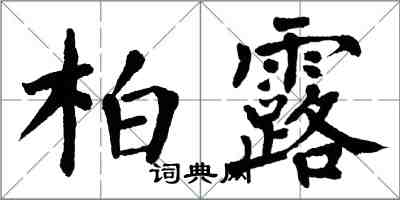 翁闓運柏露楷書怎么寫