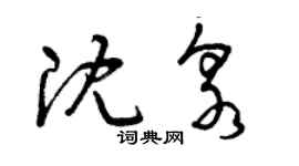 曾慶福沈泉草書個性簽名怎么寫