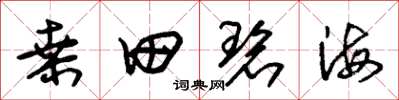 朱錫榮桑田碧海草書怎么寫