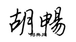 王正良胡暢行書個性簽名怎么寫