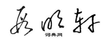 駱恆光段明軒草書個性簽名怎么寫