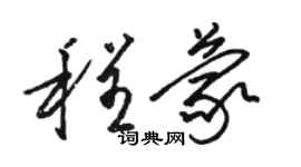 駱恆光程蒙草書個性簽名怎么寫