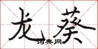 駱恆光龍葵楷書怎么寫