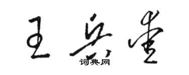 駱恆光王兵愛草書個性簽名怎么寫