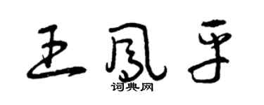 曾慶福王鳳平草書個性簽名怎么寫