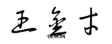 曾慶福王金才草書個性簽名怎么寫