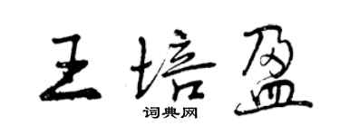 曾慶福王培盈行書個性簽名怎么寫