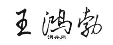 駱恆光王鴻勃行書個性簽名怎么寫