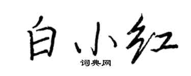 王正良白小紅行書個性簽名怎么寫