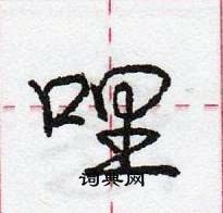 龐中華寫的硬筆行書哩