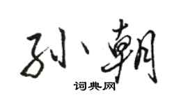 駱恆光孫朝行書個性簽名怎么寫