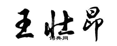 胡問遂王壯昂行書個性簽名怎么寫