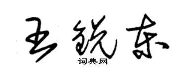 朱錫榮王銳東草書個性簽名怎么寫