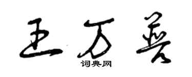 曾慶福王萬普草書個性簽名怎么寫