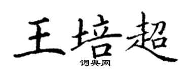 丁謙王培超楷書個性簽名怎么寫