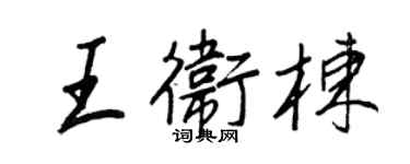 王正良王衛棟行書個性簽名怎么寫
