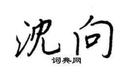 王正良沈向行書個性簽名怎么寫