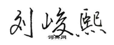駱恆光劉峻熙行書個性簽名怎么寫