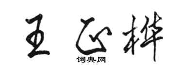 駱恆光王正樺行書個性簽名怎么寫