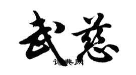 胡問遂武慈行書個性簽名怎么寫