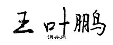 曾慶福王葉鵬行書個性簽名怎么寫