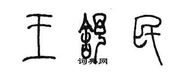 陳墨王舒民篆書個性簽名怎么寫