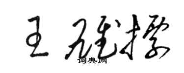 駱恆光王雄標草書個性簽名怎么寫