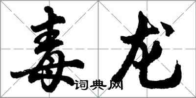 胡問遂毒龍行書怎么寫