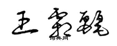 曾慶福王霜麗草書個性簽名怎么寫