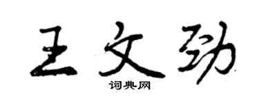 曾慶福王文勁行書個性簽名怎么寫