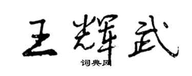 曾慶福王輝武行書個性簽名怎么寫