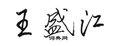 駱恆光王盛江行書個性簽名怎么寫