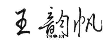 駱恆光王韻帆行書個性簽名怎么寫