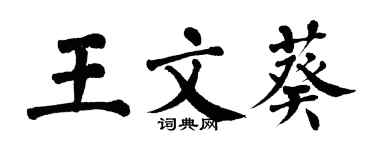 翁闓運王文葵楷書個性簽名怎么寫
