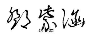 曾慶福鄧紫涵草書個性簽名怎么寫