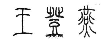 陳墨王登燕篆書個性簽名怎么寫