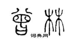 陳聲遠曾林篆書個性簽名怎么寫