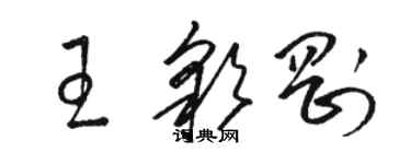 駱恆光王彩剛草書個性簽名怎么寫