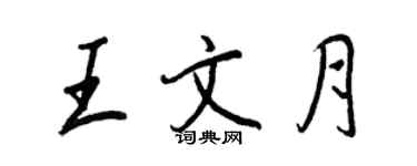 王正良王文月行書個性簽名怎么寫